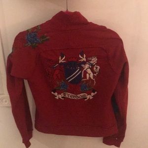 JW Los Angeles red zip